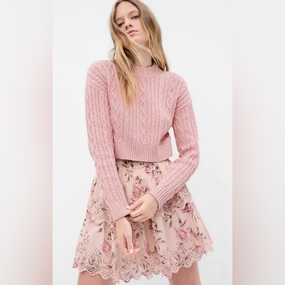 Loveshackfancy x gap floral flippy skirt